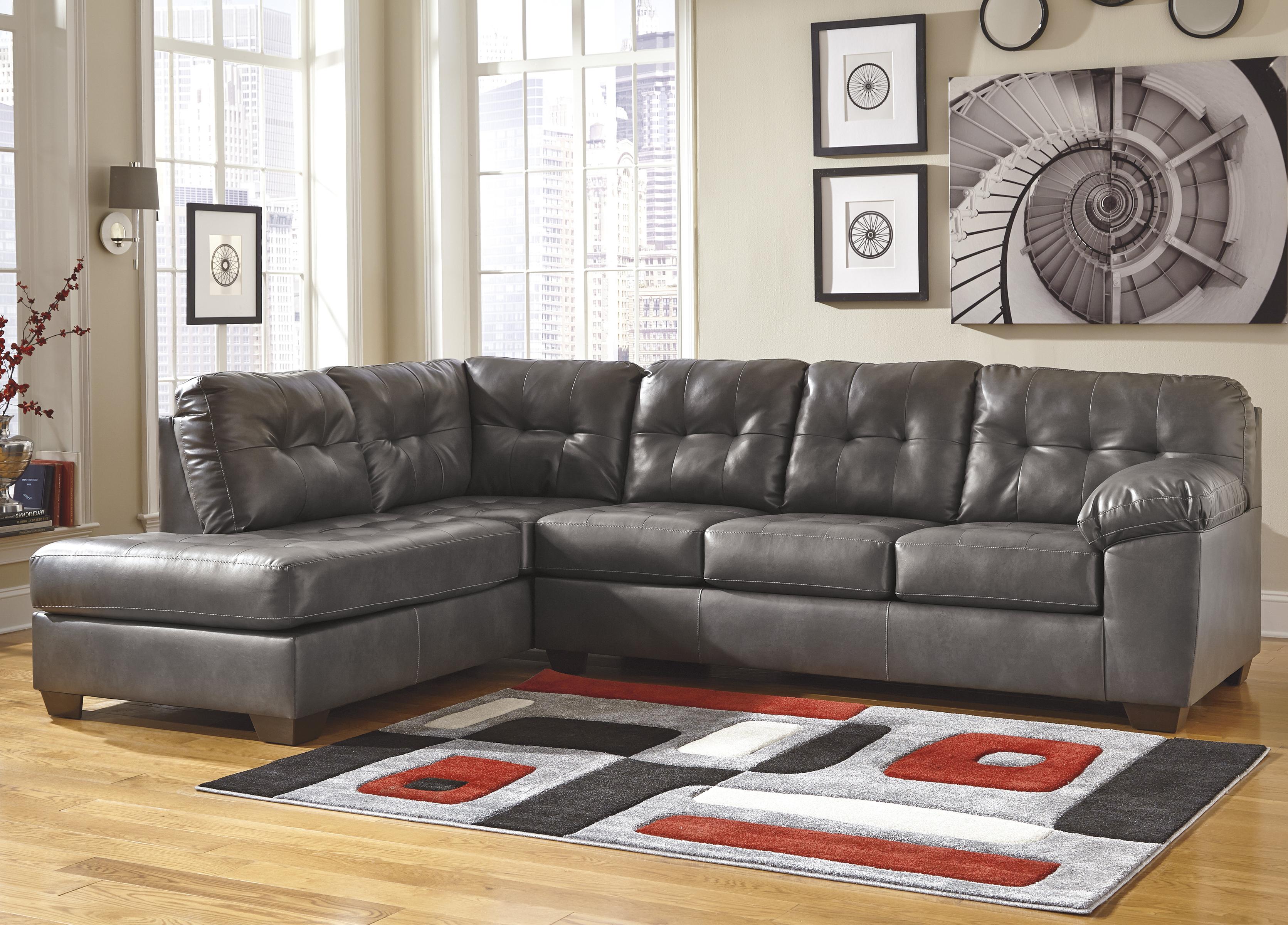 Signature Design by Ashley Alliston DuraBlend® Gray Sectional w/ Left